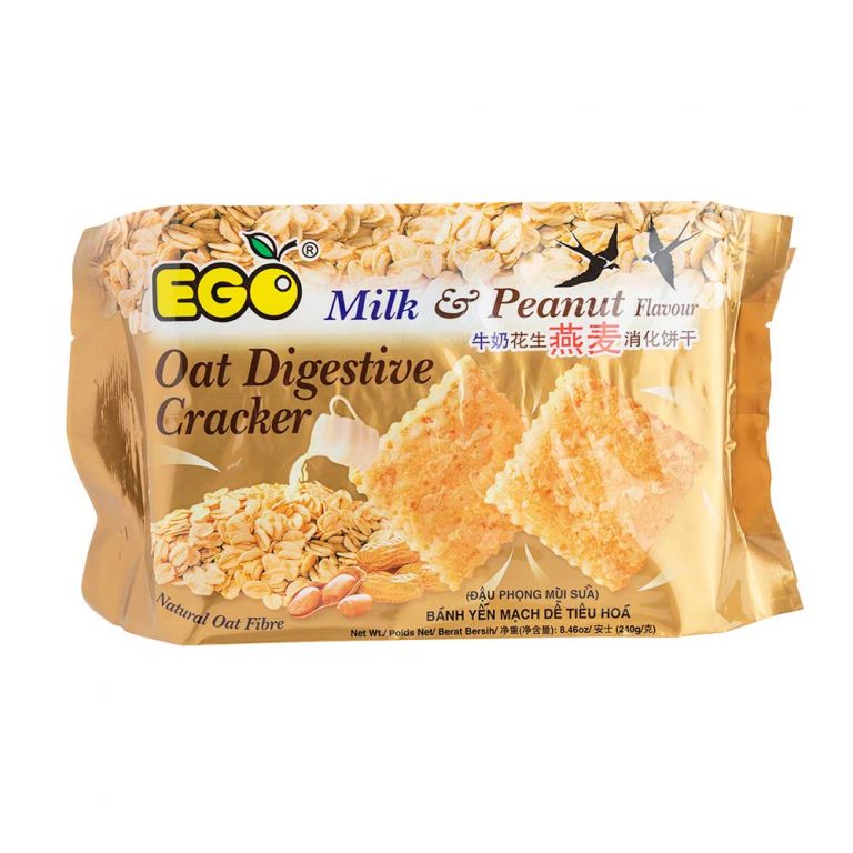 EGO Oat Digestive Crackers Milk & Peanut Flavour 240g EGO Foods